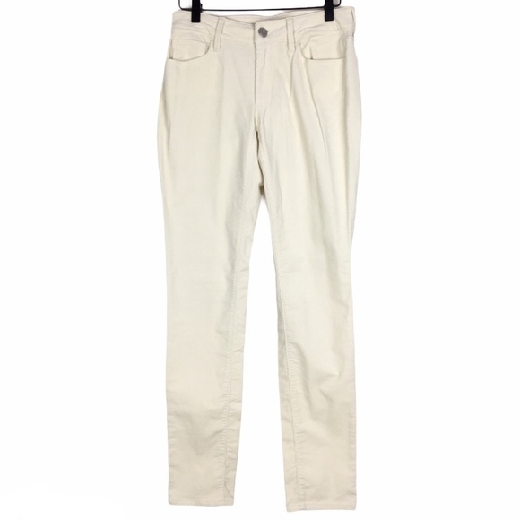 LOFT Pants Corduroy Curvy Skinny Slim Ivory Off White Cream Ribbed Size 2 NWT - Picture 1 of 15